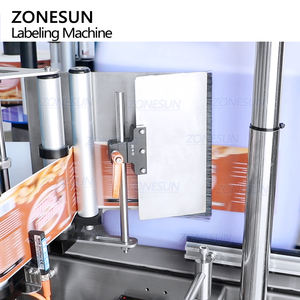 ZONESUN ZS-TB300R автоматическая наклейка двухсторонняя машинная масляная канистра квадратная корзина для моющих средств плоская бутылка этикетировочная машина - Product Image 3