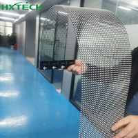 Film LED Holographique 3D Flexible et Transparent, Écran Publicitaire LED Adhésif Ultra Mince pour Vitrine