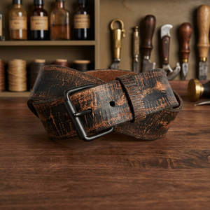 European Style <b>Vintage</b> Cow Hide Pin Buckle Steel Buckle Eco-Friendly Waterproof Heavy Duty Durable 3.8 CM Width Men's <b>Belt</b>-Hot - Product Image 1