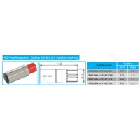 Connecteur circulaire Push-Pull série P BEXKOM, 4 broches, prise libre, laiton plaqué or, boîtier PC, qualité médicale, faible coût