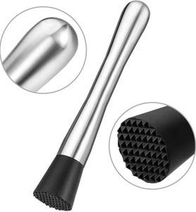 Best Selling Eco-Friendly Modern <b>Small</b> Moq Bartender Kit Tool Stainless Steel Cocktail Muddler and Mixing <b>Spoon</b> Set for Bar - Product Image 4