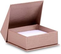 Boîte rigide en soie rose mat, format mini, pour boucles d'oreilles, bagues, bijoux délicats, emballage cadeau