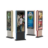 Affichage numérique extérieur sur pied de 43 pouces - Moniteur LCD simple face étanche pour agences commerciales en libre-service