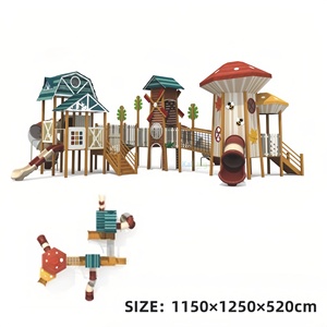 Toboggan et moulin à vent combinés en bois <span class=keywords><strong>KAILANG</strong></span> KLM18301 de haute qualité pour aire de jeux extérieure pour enfants, capacité supérieure à 100 kg, pour 5 à 10 enfants - Product Image 4