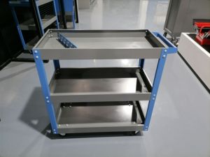 Carro de herramientas de laminación de acero resistente de tres capas Carro de herramientas mecánicas de hierro con soporte OEM personalizado - Product Image 4
