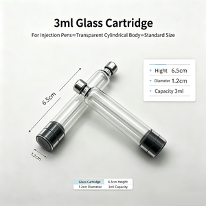 Cartucho de Vidrio Premium de 3 ml, Compatible con Diferentes Modelos de Plumas Inyectoras - Product Image 2