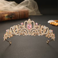 Vente chaude : Diadème en strass pour femme, couronne de mariée en cristal, coiffe de mariage argentée, vente en gros