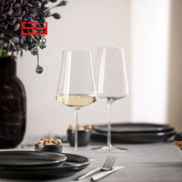 Verre à vin blanc artisanal de haute qualité, personnalisé, sans plomb, en cristal de luxe, à pied, ultra fin, ultra léger, réutilisable