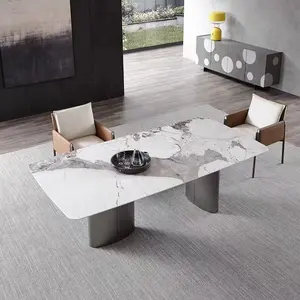 Großhandel Marmor Esstisch und Stühle Luxus nordischen Esszimmer Set Home Tische