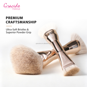 Juego de Brochas de Maquillaje de Doble Punta OEM ODM, Brochas Profesionales para Rostro y <span class=keywords><strong>Ojos</strong></span>, Mango de Metal, Empaque con Logotipo Personalizado para Venta al Por Mayor - Product Image 4