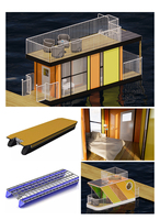 Villa sur l'eau bateau maison flottante bâtiment sur l'eau bateau maison flottante bateau bateau de fête sur l'eau