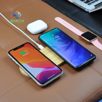 Nouvelle mode 20W Qi Zhu chargeur sans fil charge rapide chargeur 2 bobines avec Type C pour deux appareils Produit de services de fabrication