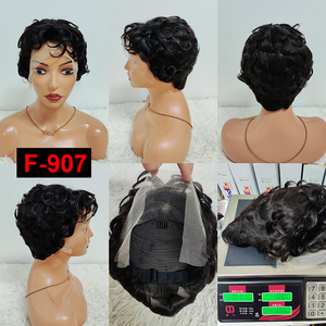 Promotion 23$ Letsfly <b>Braids</b> Short Curly 13x4 Lace Front Human Hair <b>Wig</b> Brazilian Hair Swiss Lace Pixie Cut for Daily Wear - Product Image 5