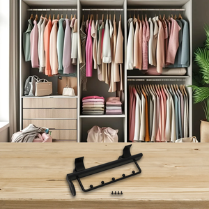 ราวแขวนเสื้อผ้าแบบถอดได้ ราวแขวนผ้าเช็ดตัว ราวแขวนเสื้อโค้ท ราวแขวนในตู้เสื้อผ้า ราวแขวนของในตู้เก็บของ ราวแขวนแบบดึงได้ รุ่น SSR - Product Image 2