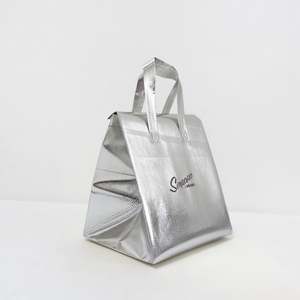 Wholesale Custom Disposable Waterproof Takeaway Food Drink Delivery Carry Non Woven Insulated Thermal Lunch Cooler Bag with logo - Product Image 6