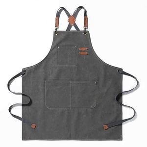 Tablier de cuisine réglable en coton et polyester, couleur unie noire, avec logo personnalisé, pour homme et femme, idéal pour la cuisine, la restauration et le jardinage - Product Image 6