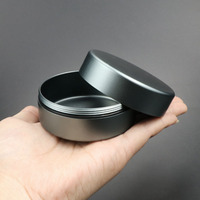 Latas de almacenamiento de viaje a prueba de polvo a prueba de humedad selladas roscadas de gran capacidad de aleación de aluminio, caja de medicina portátil para aperitivos