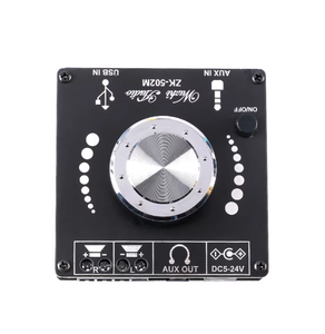Modul Papan Amplifier Digital Bluetooth 5.0 Stereo 2*50W, dengan Antarmuka AUX/USB Terintegrasi. Model ZK-502M - Product Image 1