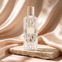 Flacon pulvérisateur de parfum en verre transparent en gros, 100 ml, forme cylindrique, distributeur cosmétique vide