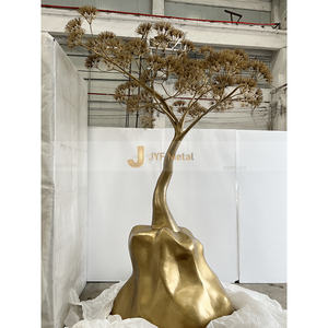 Sculpture de décoration extérieure en acier inoxydable moderne personnalisée, statue abstraite - Product Image 4