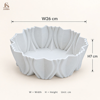 Plateau à chocolat en céramique imprimé en 3D Jossin, plateau à dessert en forme de fleur, style nordique, bol à fruits pour la décoration de la maison, décoration de table