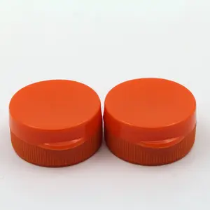 Couvercle à rabat en plastique PP Orange, 38mm, 5 pièces, avec une feuille d'induction