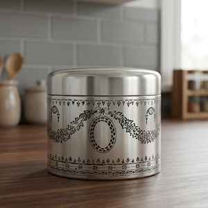 Conteneur en laiton plaqué argent - Product Image 2