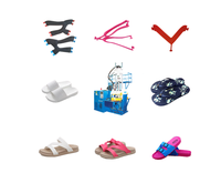 Machine de fabrication de tiges de chaussures, sandales et pantoufles en PVC et caoutchouc, hybride verticale PLC, avec roulement EVA, moteur servo et vis, haute productivité