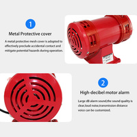 Sirena de alarma industrial de gran sonoridad, sistema de alarma contra incendios, motor eléctrico de alta resistencia 24V, bocina contra tornados omnidireccional 120 dB 1600 pies IP