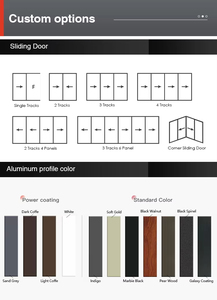 Portes coulissantes en alliage d'aluminium <span class=keywords><strong>de</strong></span> style minimaliste, verre trempé double couche, tailles personnalisées disponibles, vente en gros d'usine - Product Image 5