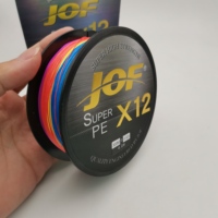 NEWMAJOR JOF X12 300M Ligne de pêche tressée à 12 brins 9 couleurs Flottante Lisse Eau salée Lac Rivière Super haute résistance