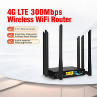 Router WiFi Industrial 4G LTE CPE de 300 Mbps y 2.4 GHz 802.11n, 3 Puertos, 6 Antenas de Alta Ganancia, Watchdog Integrado, VPN, Tarjeta SIM