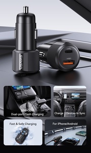 Cargador de Coche USAMS CC283 Personalizado de 60W con Puerto USB QC3.0 PD 30 de Carga Rápida Tipo C <span class=keywords><strong>para</strong></span> <span class=keywords><strong>iPhone</strong></span> 16 15 14 <span class=keywords><strong>13</strong></span> 12 <span class=keywords><strong>Pro</strong></span> <span class=keywords><strong>Max</strong></span> - Product Image 3