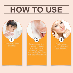 <span class=keywords><strong>Limpiador</strong></span> <span class=keywords><strong>Facial</strong></span> Profundo Orgánico a Base de Hierbas, Antiarrugas, Hidratante, con Vitamina C, Ácido Kójico y Cúrcuma, Control de Grasa, con Cepillo - Product Image 4