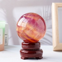 Vente en gros de sphères polies en agate naturelle de 50 mm, pierres brutes, décoration de bureau, artisanat en pierres précieuses, ornement