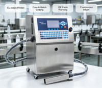 Vente directe usine 0433 Machine de codage jet d'encre CIJ industrielle continue avec pompe électrique pour impression de date sur carton
