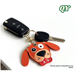 QY Creative Leather Bulldog Keychain Cute Cartoon Dog Bag Charm Funny <b>Car</b> <b>Key</b> <b>Ring</b> Gift for Pet Lovers - Product Image 6