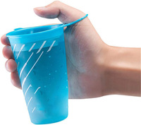 Gobelets souples d'hydratation personnalisés avec logo, 200 ml et 250 ml, avec anneau, légers, pour la course de marathon et les compétitions