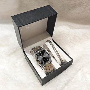 Gohuos 8807 Fashion 3PCS Set Chain Bracelet & Black Leather Box & <b>Men</b> <b>Watch</b> Waterproof Luminous Steel <b>Watches</b> Reloj Montre - Product Image 4
