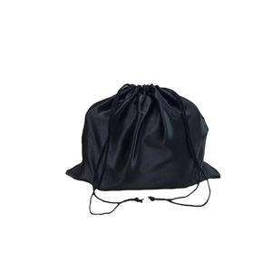 Sacs à poussière en satin noir de haute qualité avec logo personnalisé, sacs en satin de soie à cordon pour perruques, emballages pour vêtements et chapeaux, pour promotions - Product Image 2