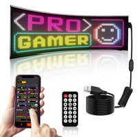 Letrero LED para Coche DIY Programable con Pantalla LED Desplazable, Panel de Matriz LED Flexible, Control por App, Luz con Animación de Patrones y Texto Personalizado