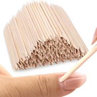 Vente en gros 10/20/50/100 pièces/sac bâtonnets de bois orange à double tête poussoir à cuticules en bois poussoir à cuticules pour ongles outils d'art des ongles