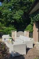 Innenhof Freizeit Balkon Wohnzimmer Villa Outdoor Sofa Wicker Rattan Gartens tuhl Sofas Set Outdoor Kombination möbel