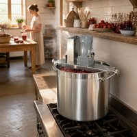Marmite de cuisson électrique en acier inoxydable de qualité commerciale, durable pour une utilisation en extérieur, pour cuisine industrielle
