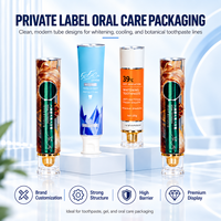 Tubes de dentifrice en aluminium et plastique avec logo personnalisé, imprimés UV, laminés, emballage compressible, bouchon à vis 12,7-35 mm