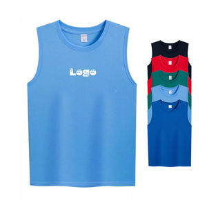 Venta al por mayor al por menor Ropa de gimnasio Entrenamiento físico Gráfico personalizado Chándal para hombre Chaleco sin mangas Camisa Sudadera con capucha amarilla - Product Image 3