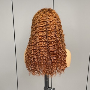 Pelucas de Cabello Humano con Frente de Encaje 13x4, Estilo Bob <span class=keywords><strong>Corto</strong></span> para Mujer Negra, <span class=keywords><strong>Color</strong></span> <span class=keywords><strong>Rojo</strong></span> <span class=keywords><strong>Vino</strong></span> 99J Borgoña, Rizado, Ondulado - Product Image 3