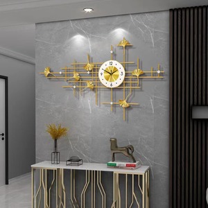 100*60cm Big Decor Wall <strong>Art</strong> <strong>Clocks</strong> Light Luxury Modern Creative Decorative Large Gold Metal Wall <strong>Clock</strong> - Product Image 4