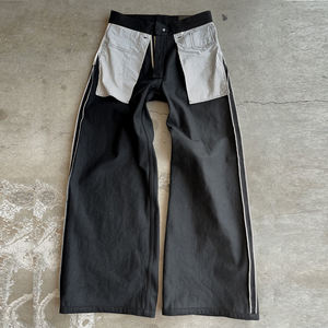 Produttori <span class=keywords><strong>di</strong></span> abbigliamento in Cina Jeans personalizzati all'ingrosso Pinstrip fodering 14 Oz Jet nero cimosa <span class=keywords><strong>pantaloni</strong></span> in Denim - Product Image 1