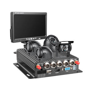 4 CH 1080P GPS, Wi-Fi, аналоговая камера высокого разрешения ДВА SD автомобиль Мобильный DVR kit с четырьмя ИК ночного видения водонепроницаемые камеры и 7-дюймовый монитор с видеографической матрицей - Product Image 1